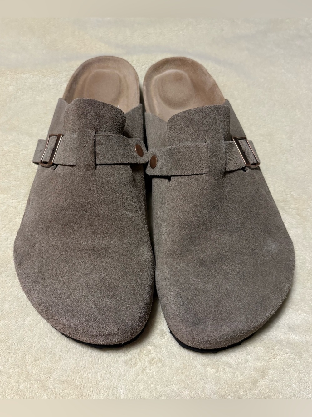 Men's Suede Slip-On Loafers in Taupe